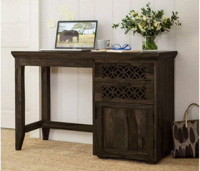 jangid Handicraft Sheesham Wood Writing Study Table for Home and Office | Study Desk Solid Wood Study Table(Free Standing, Finish Color - Mahogany Finish, DIY(Do-It-Yourself))