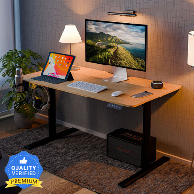 GREEN SOUL Imperium Multi-Purpose Electric Height Adjustable Study Table | Engineered Wood Office Table(Free Standing, Finish Color - GreyOak, DIY(Do-It-Yourself))