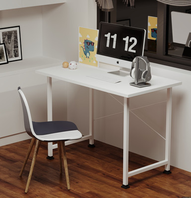 CATIVE Engineered Wood Office Table(Free Standing, Finish Color - White, DIY(Do-It-Yourself))