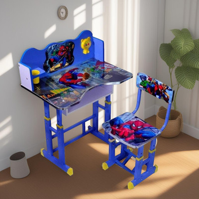 Puci Multifunctional Kid's desk/ kids study Table & Chair Set Metal Study Table(Free Standing, Finish Color - Blue, Chair Included, DIY(Do-It-Yourself))