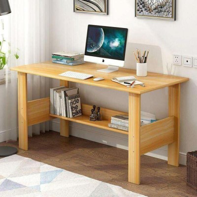 lukzer Laptop Study Table Office Home Workstation Modern Computer Desk Engineered Wood Study Table(Free Standing, Finish Color - (ST-004/Light Oak / 90 x 50 x 72 cm), DIY(Do-It-Yourself))