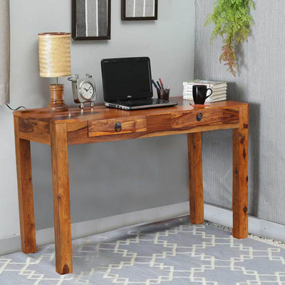 Meera Handicraft Sheesham Wood Solid Wood Study Table(Free Standing, Finish Color - Honey Finsh, DIY(Do-It-Yourself))