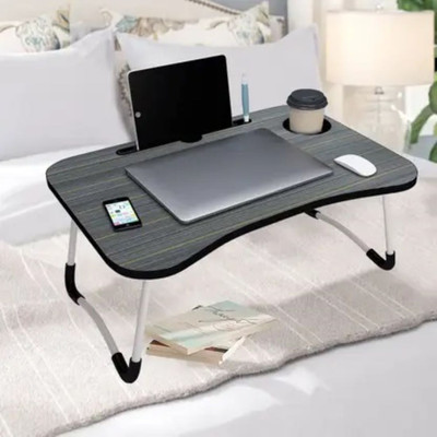 vasukien Foldable multipurpose Table Solid Wood Study Table(Free Standing, Finish Color - Black, Pre-assembled)