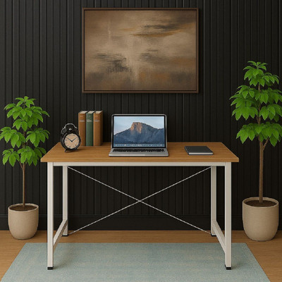 House Of Akasha Multipurpose Study Table Office Table Laptop Table Computer Table Study Desk Engineered Wood Multipurpose Table(Free Standing, Finish Color - Brown, DIY(Do-It-Yourself))