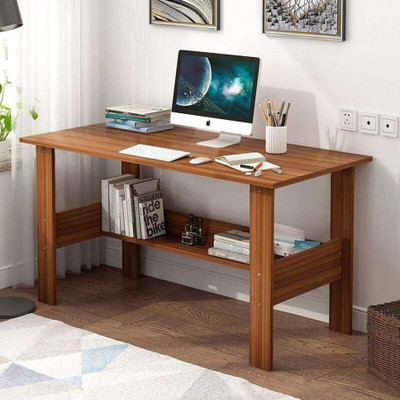 FORKTAIL Engineered Wood Computer Desk Engineered Wood Computer Desk(L-shaped, Finish Color - Oak Brown, DIY(Do-It-Yourself))