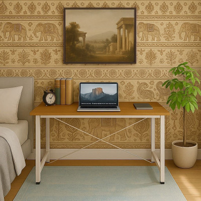 House Of Akasha Multipurpose Study Table Office Table Laptop Table Computer Table Study Desk Engineered Wood Multipurpose Table(Free Standing, Finish Color - Brown, DIY(Do-It-Yourself))