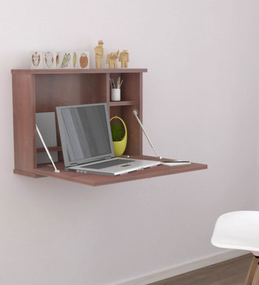 woodcom Wall Mounted Folding Table For Home & office Engineered Wood Multipurpose Table(Wall Mounted, Finish Color - Brown, DIY(Do-It-Yourself))