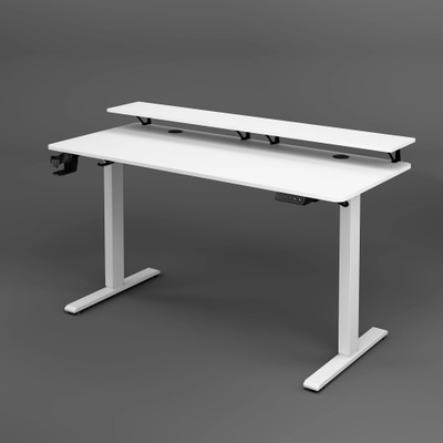 GREEN SOUL Elevate Multi-Purpose Electric Height Adjustable Study Table | Engineered Wood Office Table(Free Standing, Finish Color - White, DIY(Do-It-Yourself))