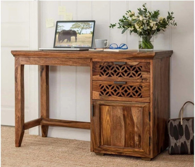 jangid Handicraft Sheesham Wood Writing Study Table for Home and Office | Study Desk Solid Wood Study Table(Free Standing, Finish Color - Natural Finish, DIY(Do-It-Yourself))