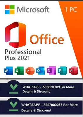 MICROSOFT Office Professional Plus 2021 for Windows 10/11 (1 User/PC, Lifetime Validity)