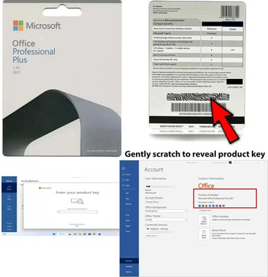 MICROSOFT OFFICE PROFESSIONAL PLUS 2021 (LIFETIME VALIDITY, 1 PC) ACTIVATION KEY CARD
