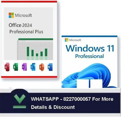 MICROSOFT Windows 11 Pro & Office Professional Plus 2024 (1 User/PC, Lifetime) Key pack
