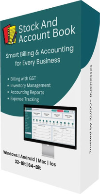 Stock And Account Book Best Billing, Accounting And Inventory Management Software| 1 Year Validity