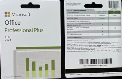 MICROSOFT Office Professional Plus LTSC 2024 for Lifetime (1 User/PC) Activation Key Card