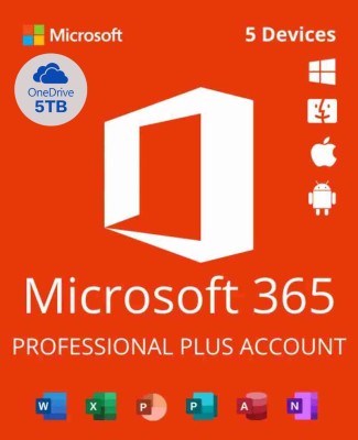 MICROSOFT Office 365 Professional Plus For 5 Users/PC (Lifetime) with Onedrive Storage