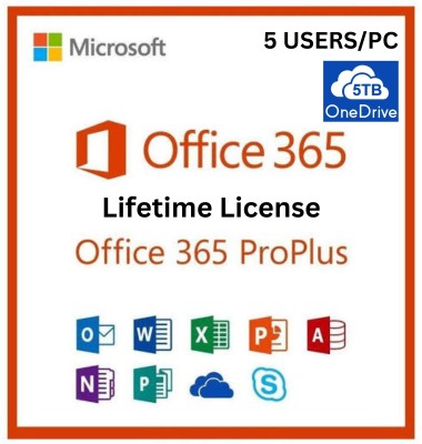 MICROSOFT Office 365 Pro Plus For 5 Users/PC (Lifetime Account) + 5TB Onedrive