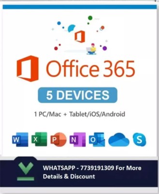 MICROSOFT Office 365 Pro Plus For Windows/Mac/Android/iPad - 5 Users (Lifetime License)