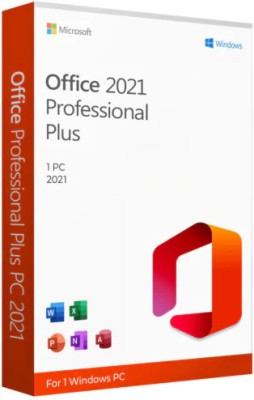 MICROSOFT Office Pro Plus 2021 (1 User/PC, Lifetime Validity) Activation Key Card