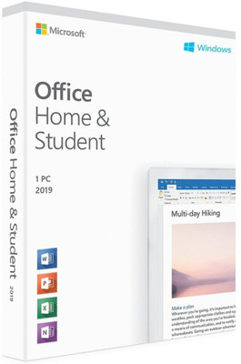 MICROSOFT Office 2019 home and student for 1 PC or 1 user(Activation key card)