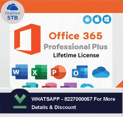 MICROSOFT Office 365 Pro Plus For 5 Users/PC (Lifetime 365 License) + 5TB ONEDRIVE