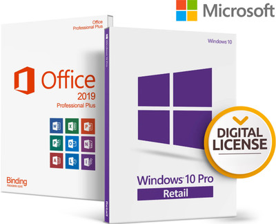 MICROSOFT Office Professional Plus 2019 & Windows 10 Pro (1 User/PC, Lifetime Validity)