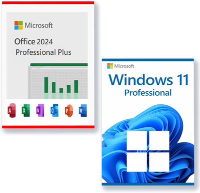 MICROSOFT Windows 11 Pro & Office Professional Plus 2024 (1 User/PC, Lifetime) Key pack