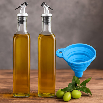 ATMRIK 500 ml Cooking Oil Dispenser Set(Pack of 2)
