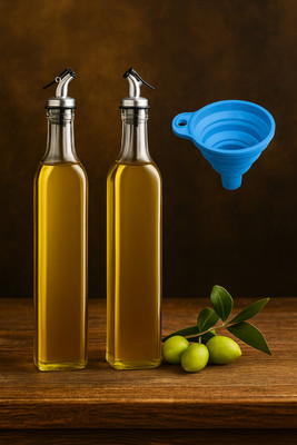 ATMRIK 500 ml Cooking Oil Dispenser Set(Pack of 2)