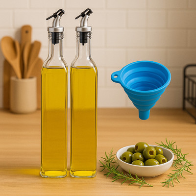 ARMINTRADEMART 500 ml Cooking Oil Dispenser Set(Pack of 2)
