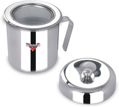 VARNA STAINLESS STEEL 1000 ml Cooking Oil Storage with Strainer Cooking Oil Dispenser(Pack of 1)