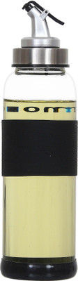 Femora 500 ml Borosilicate Seasoning Metallic Lid Cooking Oil Dispenser(Pack of 1)