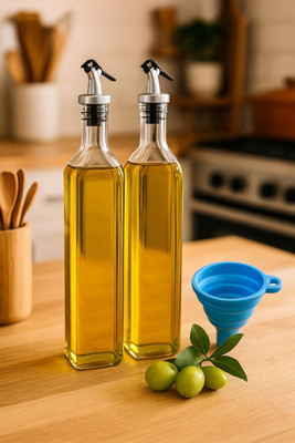HEALTH TAG 1000 ml Cooking Oil Dispenser Set(Pack of 3)