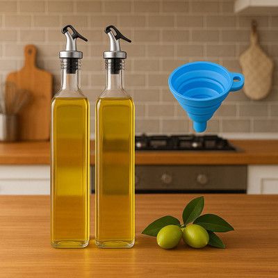 HEALTH TAG 1000 ml Cooking Oil Dispenser Set(Pack of 3)