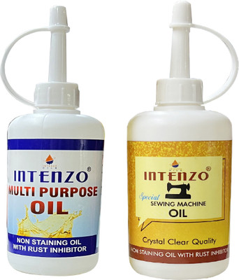 intenzo Combo Pack Sewing Machine oil and Multipurpose Lubricant for Fan, Printer, Lock Manual Pump(100 ml Pack of 2)
