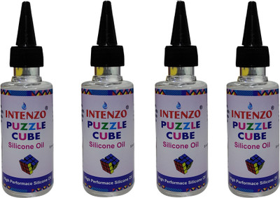 intenzo Silicone Oil Lubricant for Puzzle cube, toys and all Purpose use Manual Pump(100 g Pack of 4)