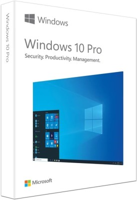 MICROSOFT Windows 10 Professional Box Pack (1 User/PC, Lifetime Validity) Activation Key Card with USB 3.0 - Full Retail Pack 32/64 BIT
