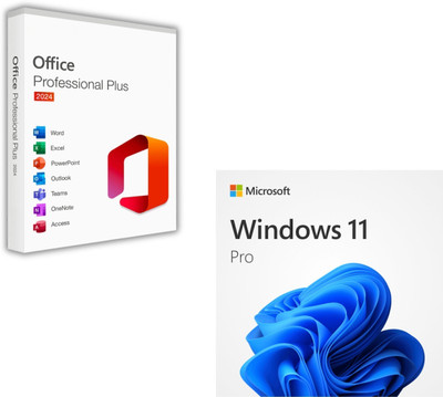 MICROSOFT Windows 11 Pro & Office Professional Plus 2024 Combo Both Lifetime ( Updated )