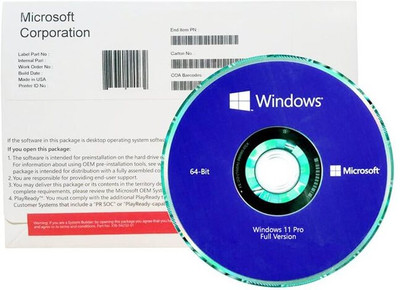 MICROSOFT Windows 11 Professional oem dvd pack Lifetime validity 64 bit
