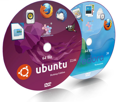 wishfulfil Fedora 39 and Ubuntu 22.04 DVD 39 GNOME and 22.04 GNOME Live Bootable Installation 64 Bit
