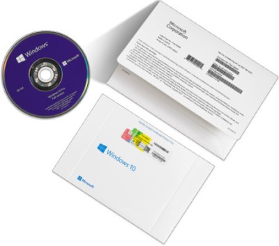MICROSOFT Windows 10 Pro - OEM DVD Pack (1 User, Lifetime Validity) English Global Version 64/32 Bit