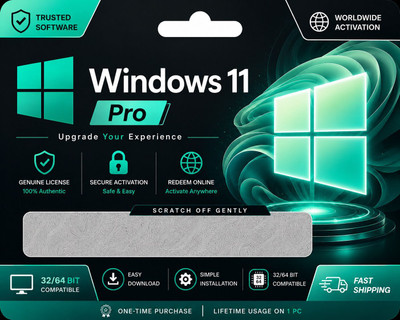 Gamework Windows 11 Pro Professional License Key – Physical Delivery Professional Physical Key Card Edition x32 x64 Operating System License
