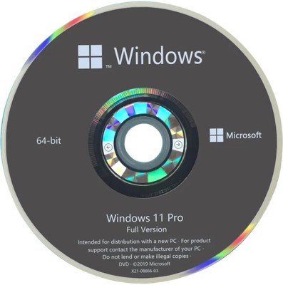MICROSOFT Windows 11 Professional DVD Pack (1 PC/User, Lifetime Validity) OEM Version 64/32 Bit