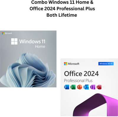 MICROSOFT Combo Office 2024 + Windows 11 Home Updated Latest Edition (1 User 1 Pc/Laptop) Both Lifetime