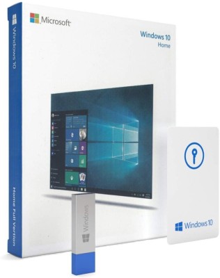 MICROSOFT Windows 10 Home Box Pack Activation Key Card with USB 3.0 - Full Retail Pack 32/64 BIT
