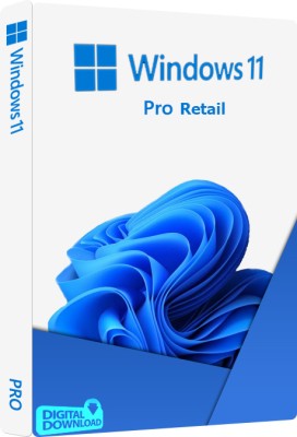 MICROSOFT Windows 11 Pro Retail License Retail 32/64 Bit (1 User, Lifetime Validity)