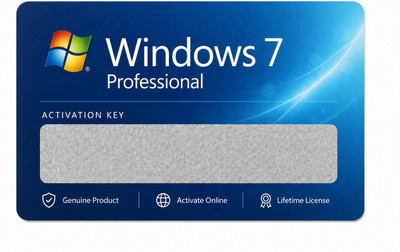 Gamework Windows 7 Pro Genuine Activation Key – Windows 7 Pro License Key Card Windows 7 Professional Redeem Code – Official Key x32 x64 Operating System