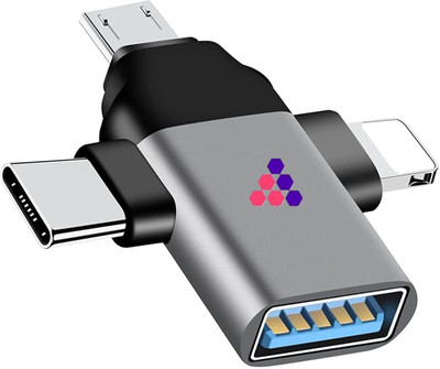 Reedeal Micro USB, Lightning, USB Type C OTG Adapter(Pack of 1)