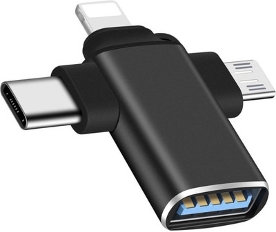 FIRSTPOINT Lightning, Micro USB, USB, USB Type C OTG Adapter(Pack of 1)