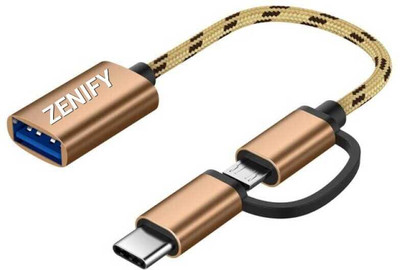 ZENIFY Micro USB, USB Type C OTG Adapter(Pack of 1)