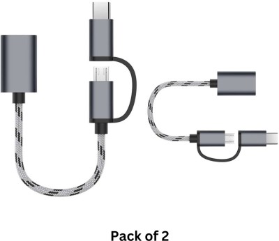 Orionn USB Type C, Micro USB OTG Adapter(Pack of 2)